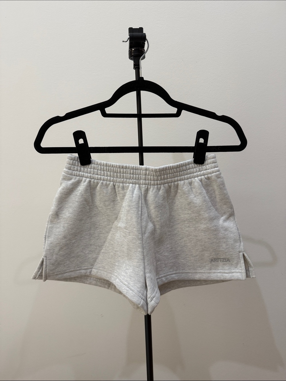 Aritzia SweatFleece Perfect Fit Light Gray Shorts XS